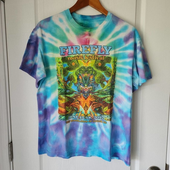 2017 Firefly Music Festival Tie Dye Shirt Size Large - Picture 1 of 4